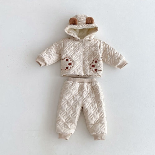 Winter Infant Baby Teddy Paws Pattern Long Sleeves Coat