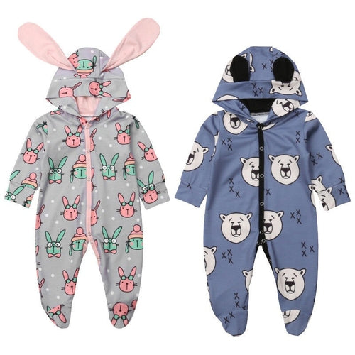 Toddler Baby Girl Winter Clothes Sets 3D Ears Long