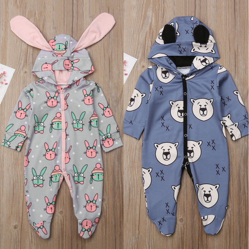 Toddler Baby Girl Winter Clothes Sets 3D Ears Long
